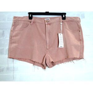 Wrangler Festival Earth Wash Cut‎ Off Denim Jean Shorts Womens Size 35 Ochre NWT